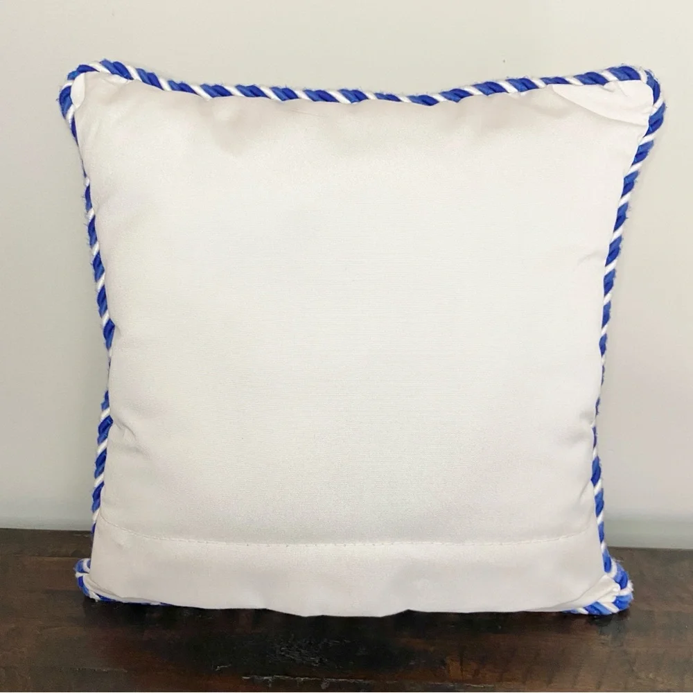 Guy Harvey Embroidered Crest Outdoor Pillow Cushease Sunbrella